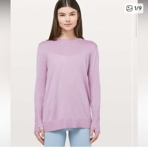 Lululemin Womens Lavender Rest At Ease Top Size 6